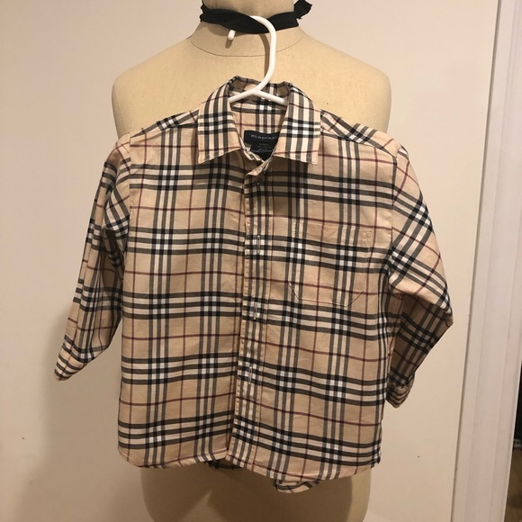 Burberry Other - Gently used Boys Burberry plaid button down.